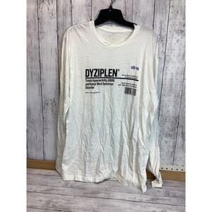 Teepublic Men Casual T-Shirt Size Large White Graphic Print Long Sleeve Tee